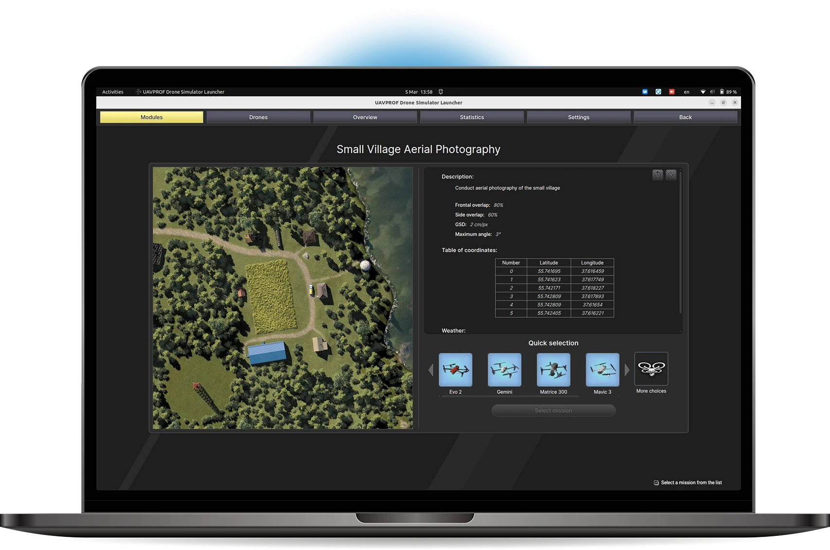 Small village aerial photography