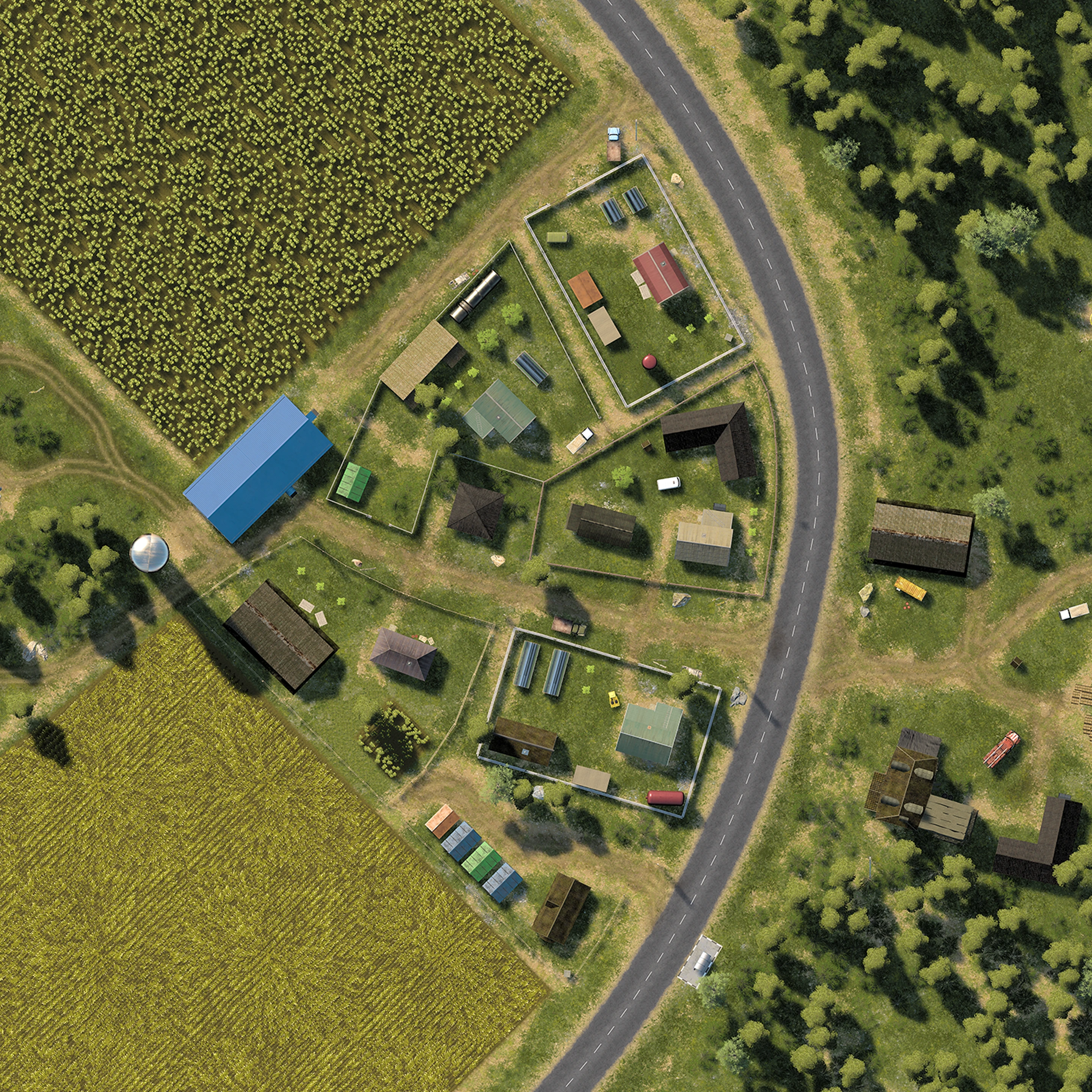 Topographic Survey of a Small Village