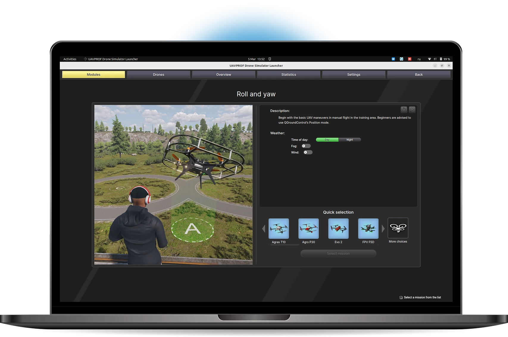Basics of control.  Roll and yaw